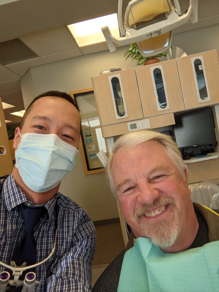 Dr. Cho and a smiling patient